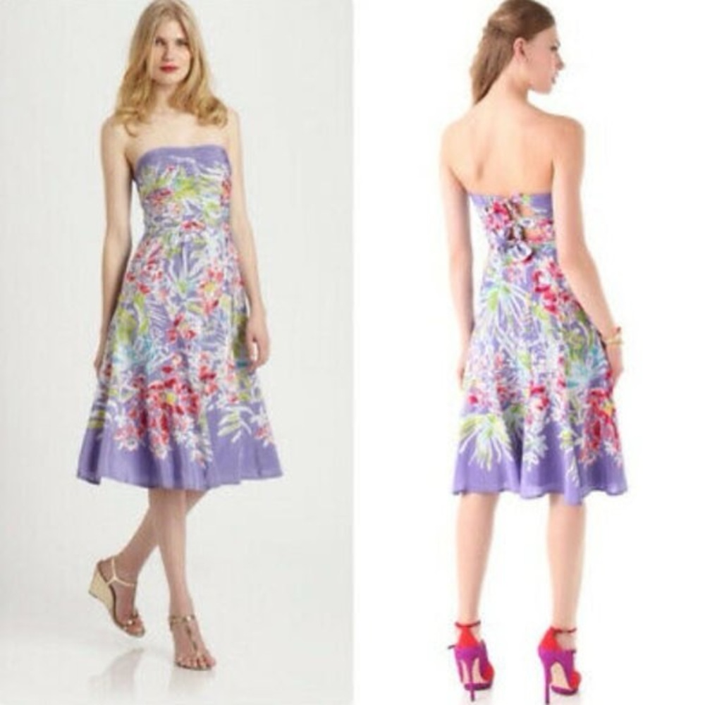 Nanette Lenore Strapless Purple Dress